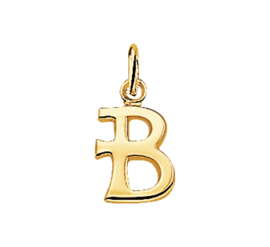 Gouden letter B hanger