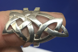 Zilveren ring vrije vorm mt 16,5 x 30 mm