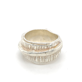 Zilveren ring Italiaans design mt 18,5