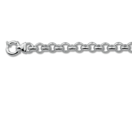 Jasseron zilveren armband 20-22 cm 11 mm (groot springslot)