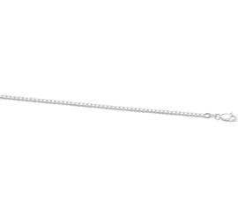 Zilveren collier/ketting venetiaans 70 cm x 1,3 - 1,7 mm