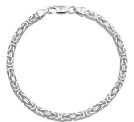 Zilveren armband konings 20-21 cm 4,0 mm