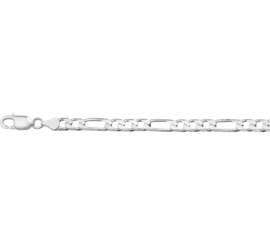 Zilveren armband figaro 6 mm x 20 - 22 cm