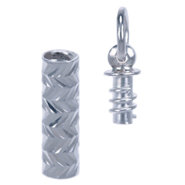 Zilveren bedel gedenksieraad 5 x 27 mm