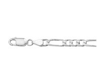 Zilveren armband figaro 5 mm x 19 -21 cm
