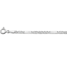 Zilveren armband valkenoog/ arendsoog 18-19 cm x 2,3 mm