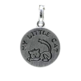 Zilveren bedel kat 'my little cat'