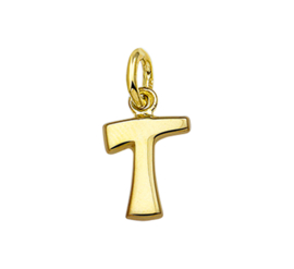 Gouden letter T hanger