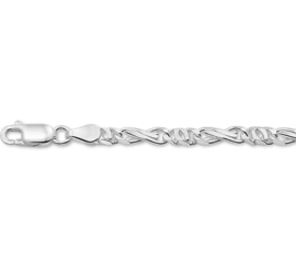 Zilveren armband valkenoog 18 - 19 cm x 3,5-4,5 mm