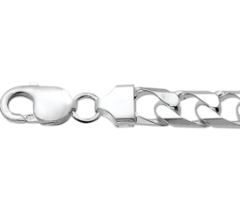 Zilveren armbanden gourmet 10 mm 21 - 22 cm