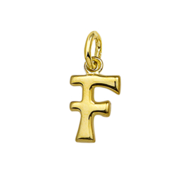 Gouden letter F hanger