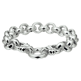 Jasseron zilveren armband 20-22 cm 11 mm (groot springslot)