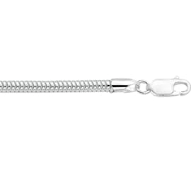 Zilveren armband slang 19 cm x 4 mm