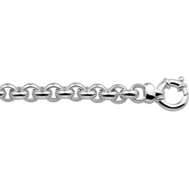 Zilveren armband jasseron 19-22 cm 10 mm (groot springslot)