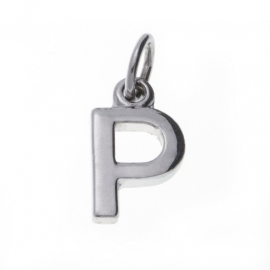 Zilver hanger letter P