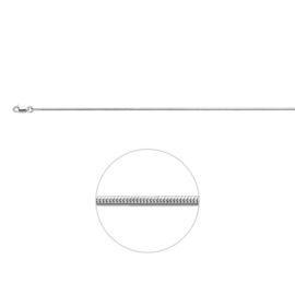 Zilveren slangenketting achtzijdig 42 cm x 1,0 mm