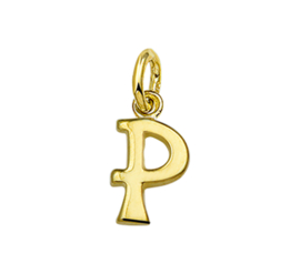 Gouden letter P hanger
