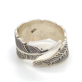 Zilveren ring veer mt 16 - 19,75x 13,5 mm