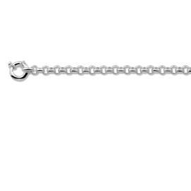 Jasseron zilveren armband 20 cm x 7 mm (groot springslot)