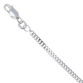 Zilveren collier/ ketting 40 cm gourmet schakel