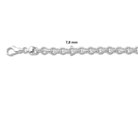 Jasseron zilveren armband 20 cm x 7,8 mm