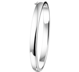 Zilveren slavenarmband bol 6 x 60/65mm scharnier massief gerhodineerd