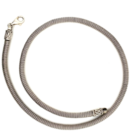 Zilveren collier/ketting geoxideerd 45 cm x 5 mm