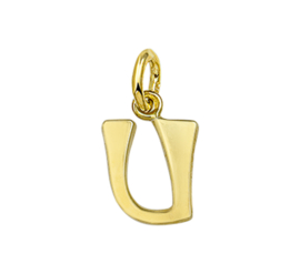 Gouden letter U hanger