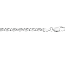 Zilveren armband griekse schakel 18 cm x 3 mm