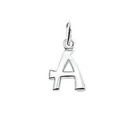 Zilveren letter  A - Z bedels