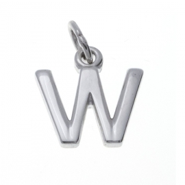 Zilver hanger letter W