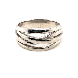 Zilveren ring vrije vorm mt 21 x 16 mm