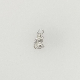 Zilveren bedel muis 5,5 x 8,5 mm