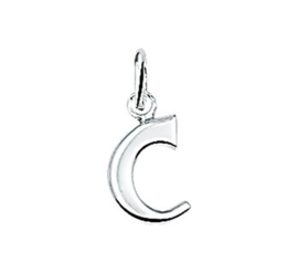 Zilveren bedel letter C