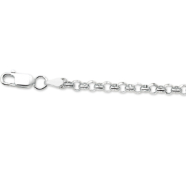 Zilveren ketting jasseron 42 cm