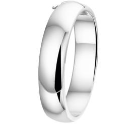 Zilveren slavenarmband bol 15 x 65 mm scharnier + rhodium