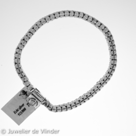 Zilveren armband geoxideerd 20 cm x 11 mm Thomas