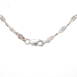 Zilveren ketting fantasie 42cm x 2,5mm