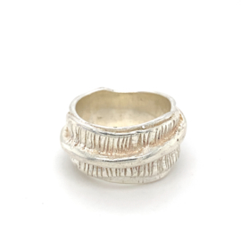Zilveren ring Italiaans design mt 18,5