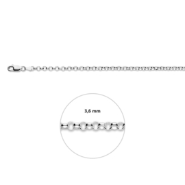 Zilveren armband jasseron 18-19 cm 3,6 mm