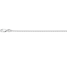 Zilveren ketting anker gediamanteerd 42-45 cm en 80-90 cm x 1,6 mm