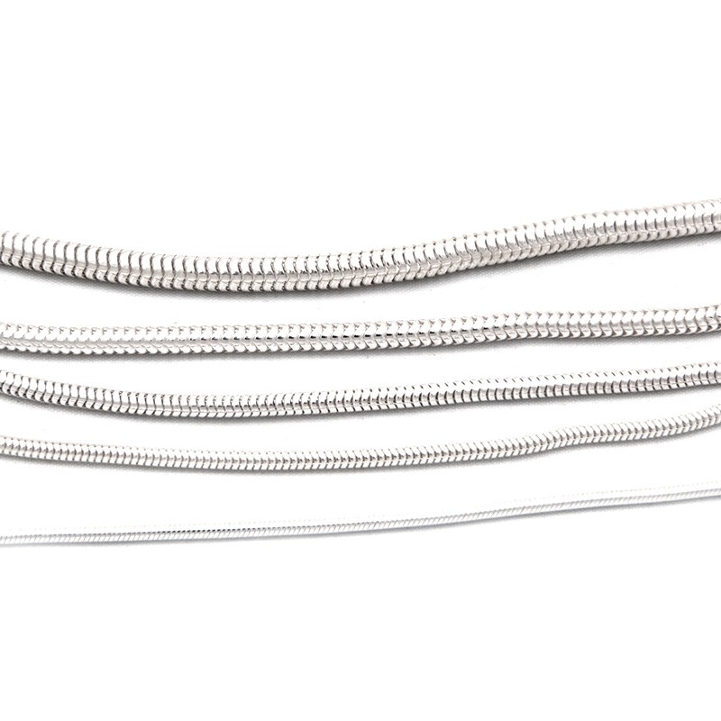 Zilveren slangenketting 42 cm x 1,2 - 2,4 mm rond | Zilveren kettingen slang | de Vlinder - zilveren sieraden