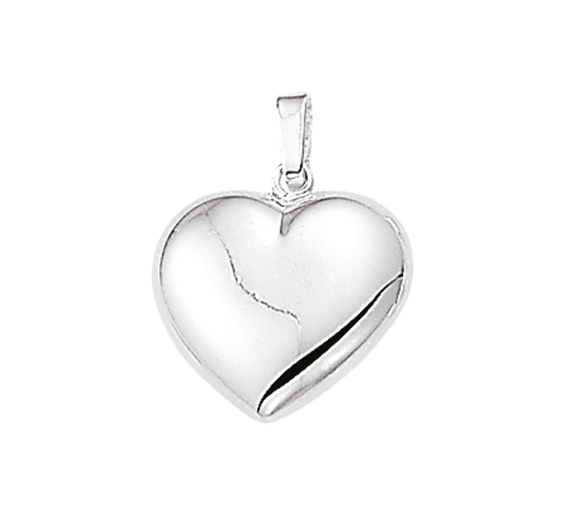 Zilveren bedel hartje glad 6,5 - 15,5 mm | Zilveren hartjes bedels |  Juwelier de Vlinder - zilveren sieraden
