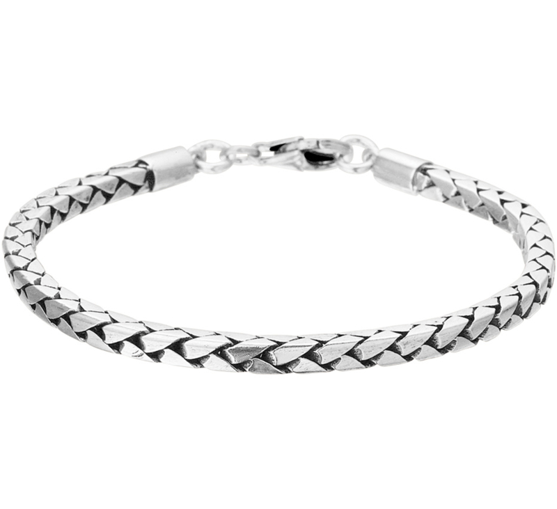 voorzien Saai fluit Zilveren armband heren 20 -21 cm x 4 mm | Zilveren armbanden geoxideerd |  Juwelier de Vlinder - zilveren sieraden