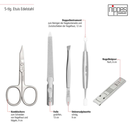 Manicure set 5-delig RVS – TABARD | Nippes Solingen