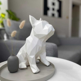 Sculptuur Franse Bulldog FRANK – Wit | Marokka Design