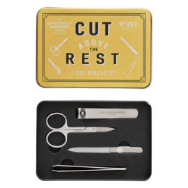 Manicure set RVS 4-delig in blik | Gentlemen's Hardware