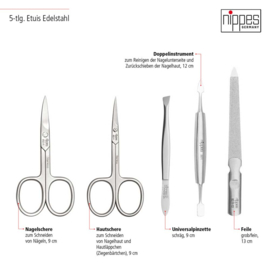 Manicure set 5-delig RVS – LOCKS | Nippes Solingen