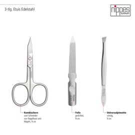 Manicure set 3-delig RVS – CLASSIC | Nippes Solingen