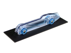 Lucite Car No4 Large Blauw / Smoke | Ikonic Toys